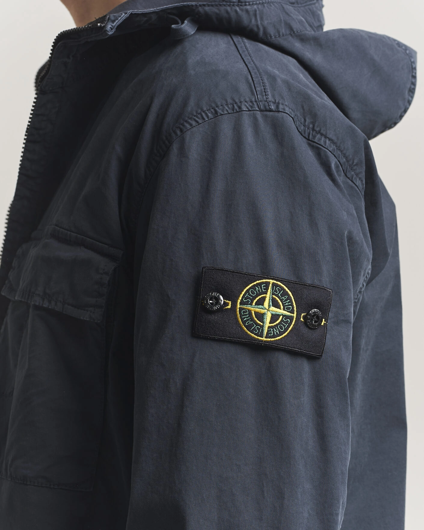 Herre | Jakker | Stone Island | Stretch Cotton Twill Hood Jacket Navy