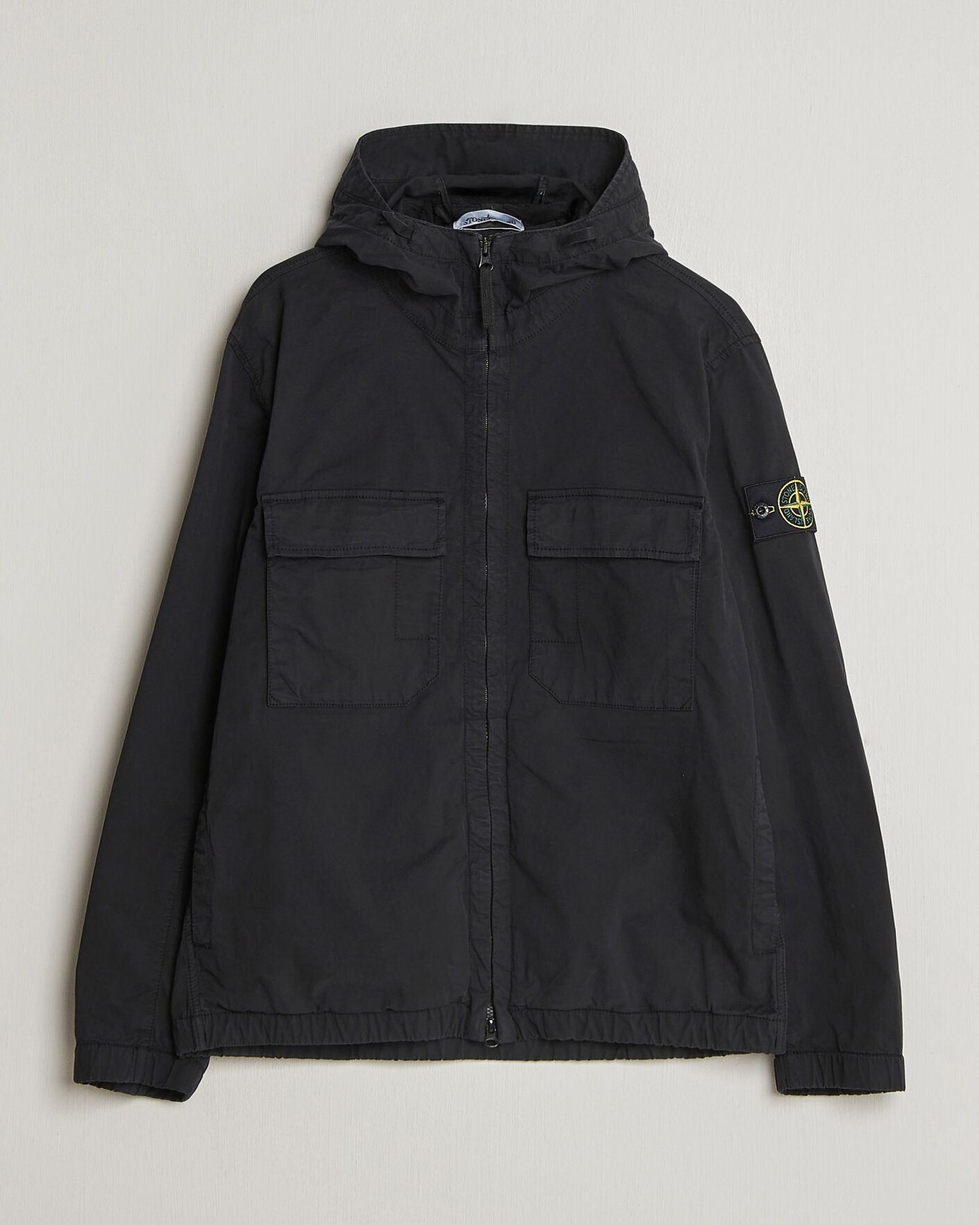 Herre | Jakker | Stone Island | Stretch Cotton Twill Hood Jacket Black