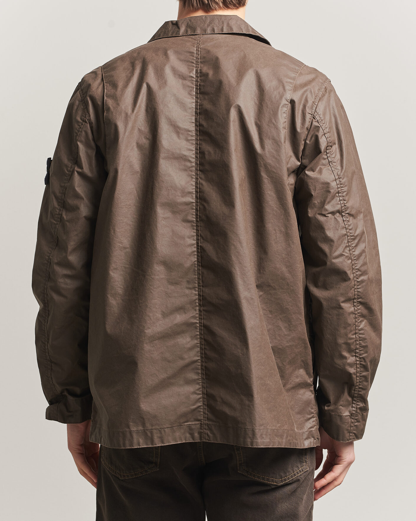 Herre | Jakker | Stone Island | Waxed Pigment Cotton Tela Field Jacket Umber