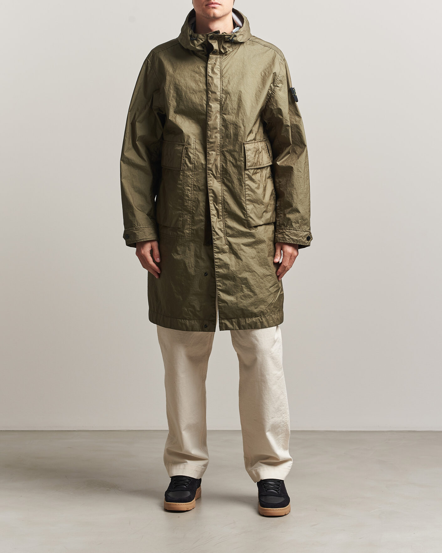 Herre | Jakker | Stone Island | Membrana 3L Hooded Parka Military Green