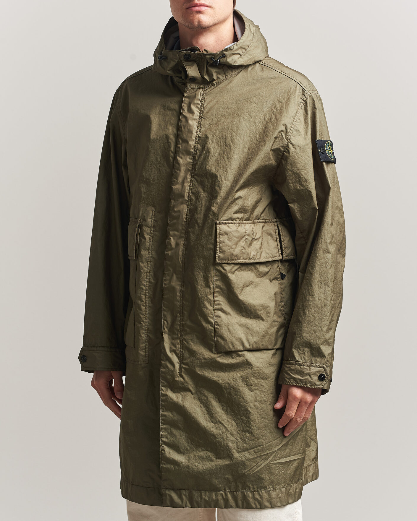 Herre | Jakker | Stone Island | Membrana 3L Hooded Parka Military Green