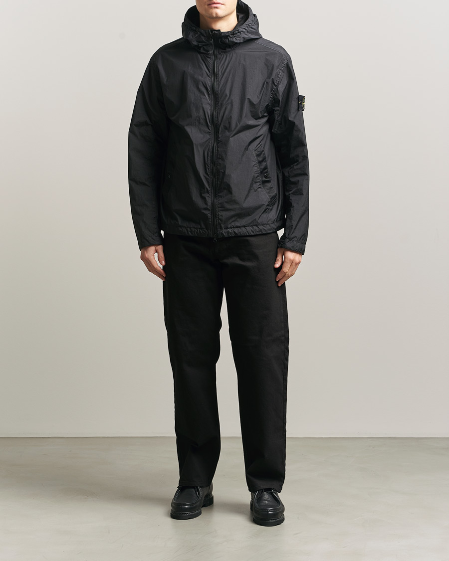 Herre | Jakker | Stone Island | Crinkle Reps Padded Hood Jacket Black