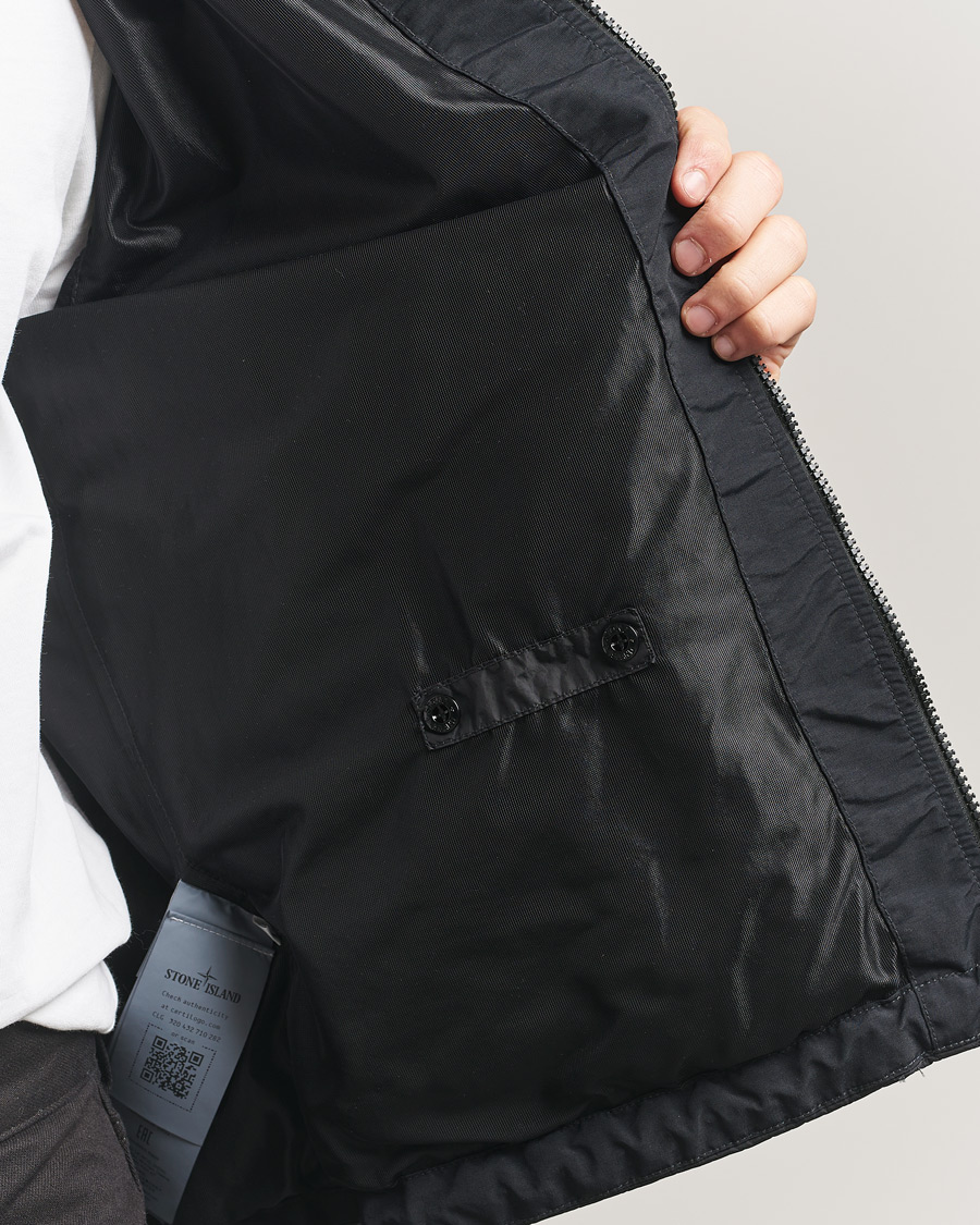 Herre | Jakker | Stone Island | Crinkle Reps Padded Hood Jacket Black