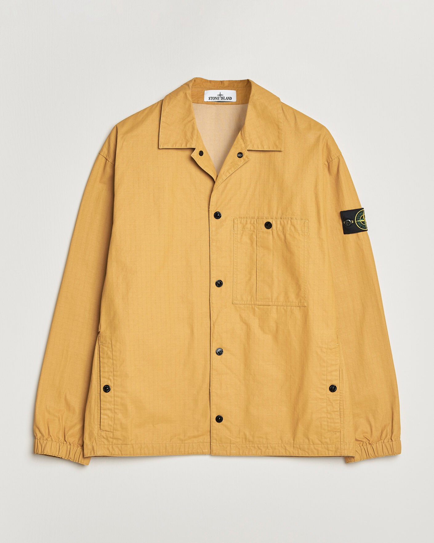 Herre | Jakker | Stone Island | Double Coated Cotton Ripstop Overshirt Mustard