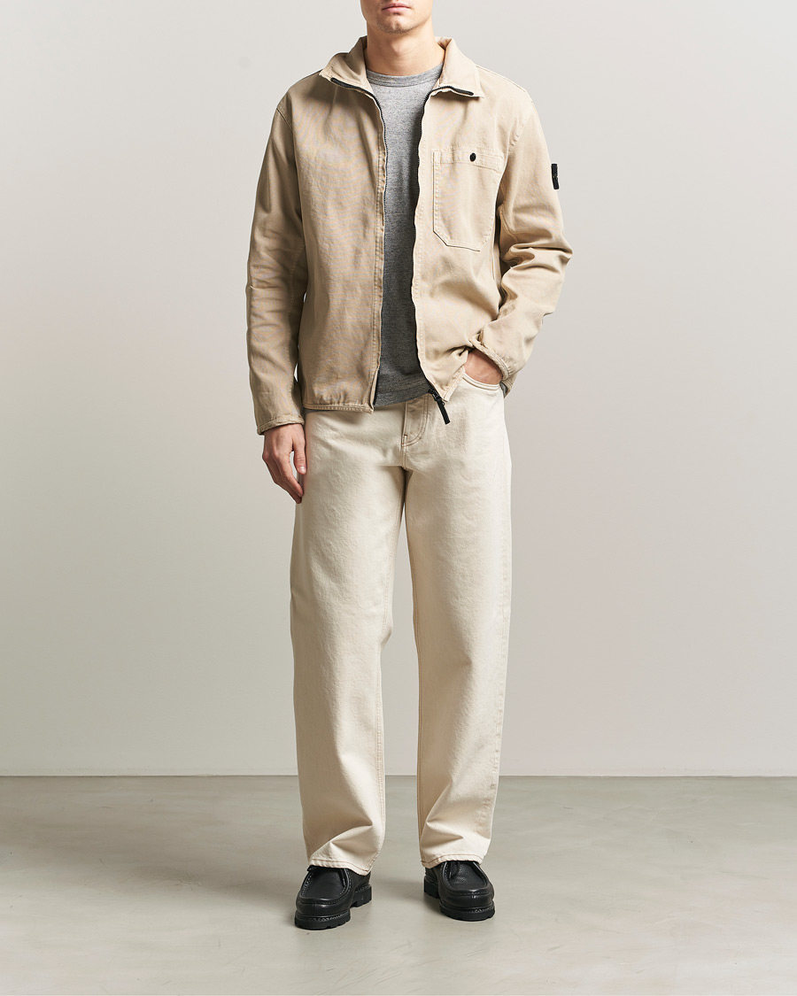Herre | Jakker | Stone Island | Organic Panama Cotton Shirt Jacket Desert