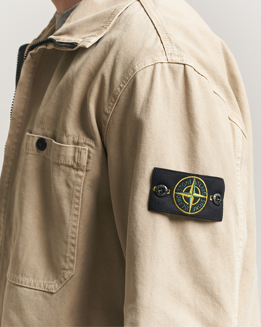 Herre | Jakker | Stone Island | Organic Panama Cotton Shirt Jacket Desert