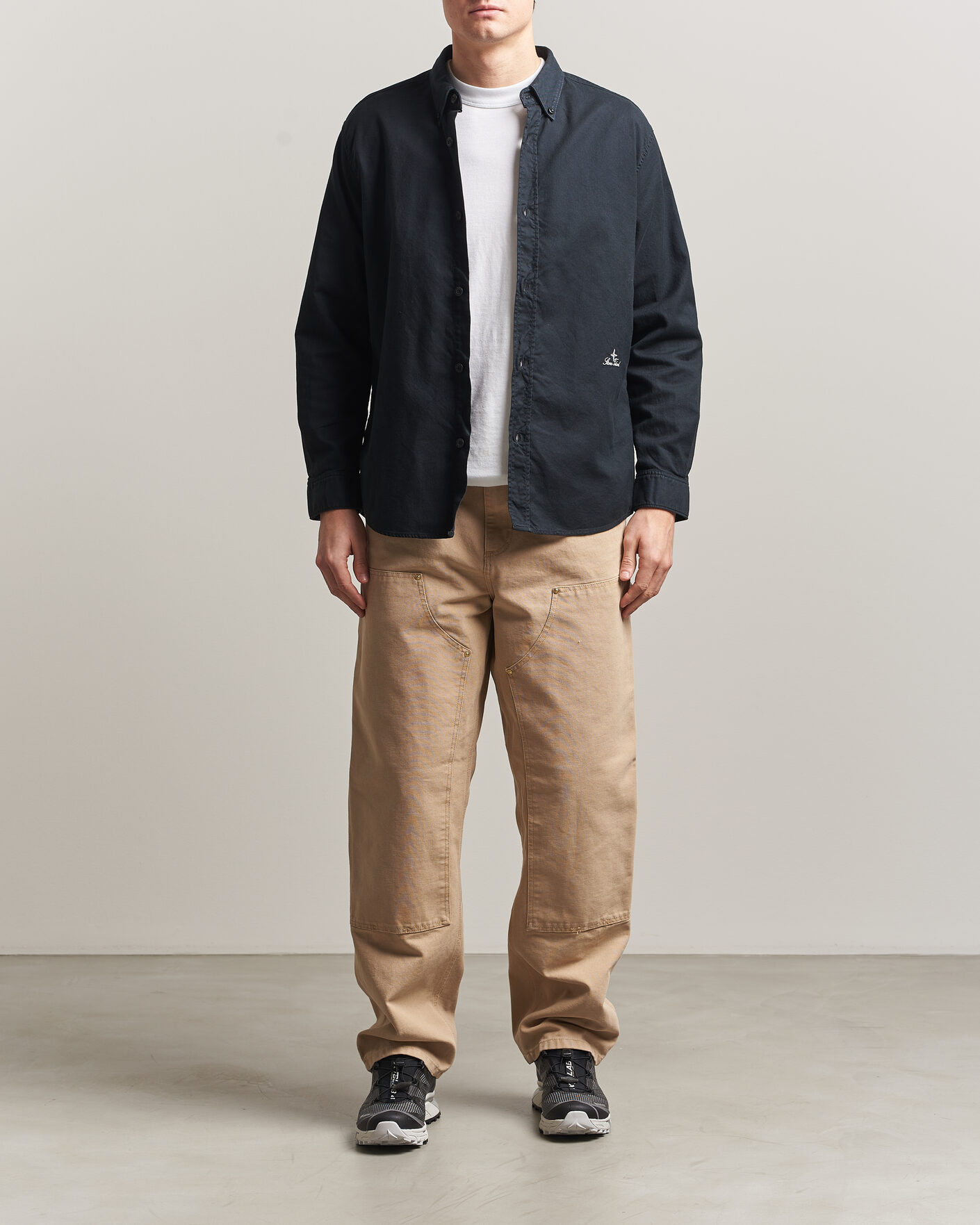 Herre | Skjorter | Stone Island | Organic Cotton Oxford Shirt Navy