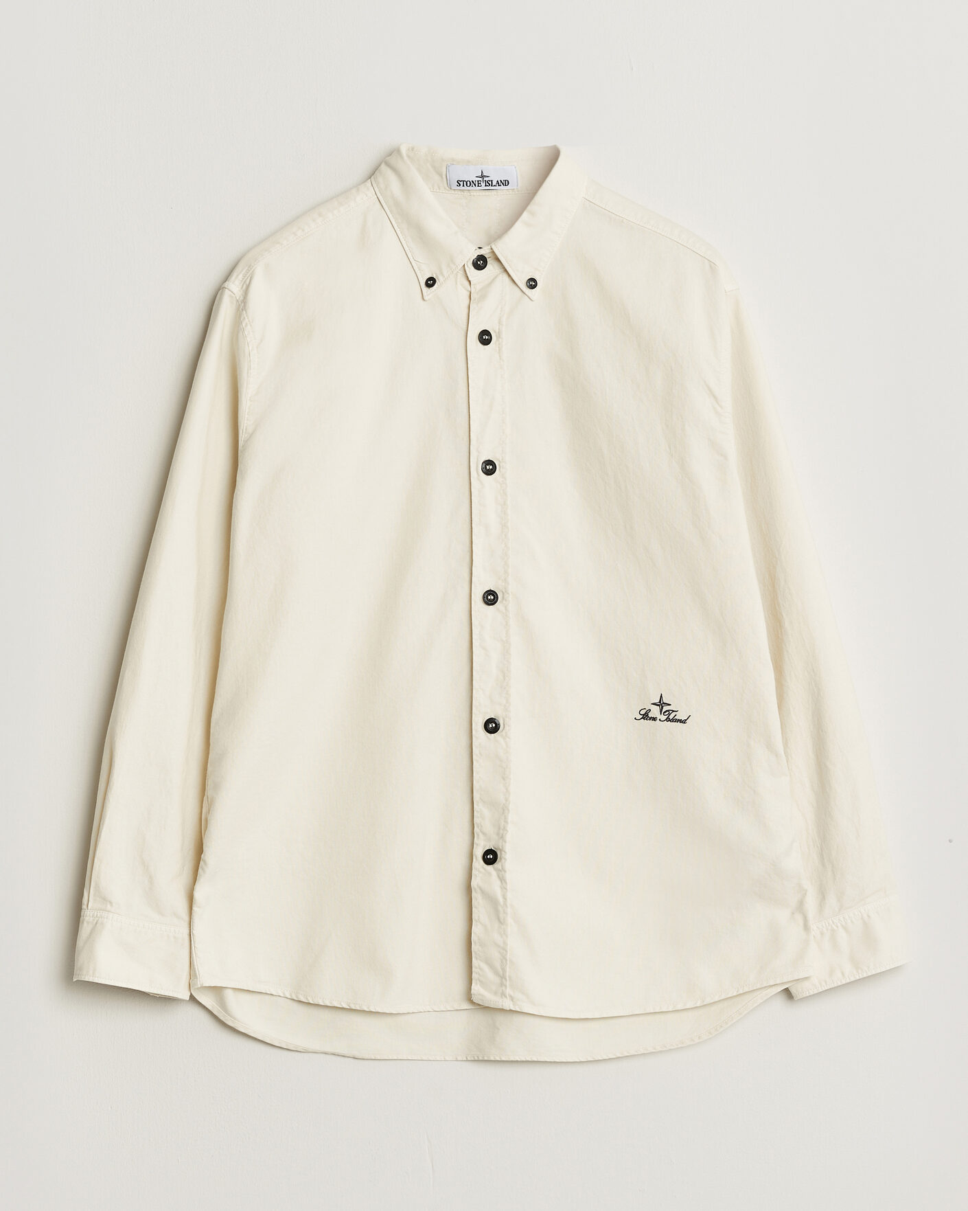 Herre | Skjorter | Stone Island | Organic Cotton Oxford Shirt Ivory