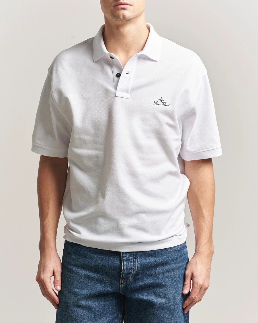 Herre | Polotrøjer | Stone Island | Organic Cotton Pique White