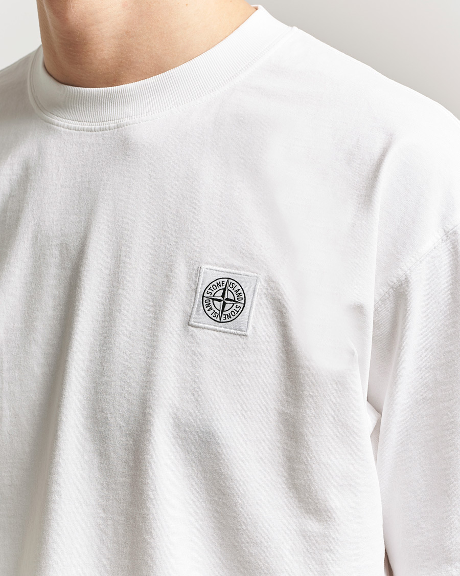 Herre | T-Shirts | Stone Island | Combed Organic Cotton T-Shirt White