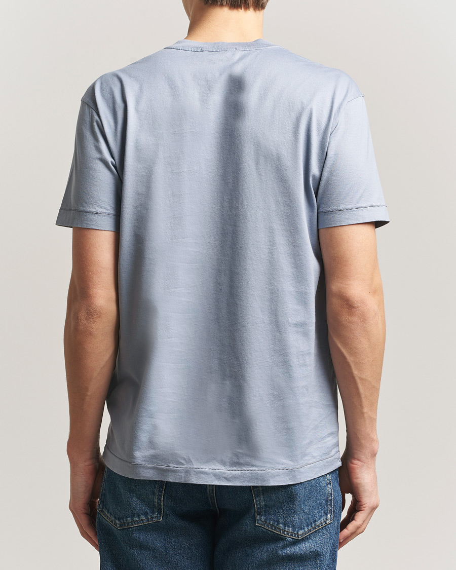 Herre | T-Shirts | Stone Island | Garment Dyed Cotton Jersey T-Shirt Dark Blue