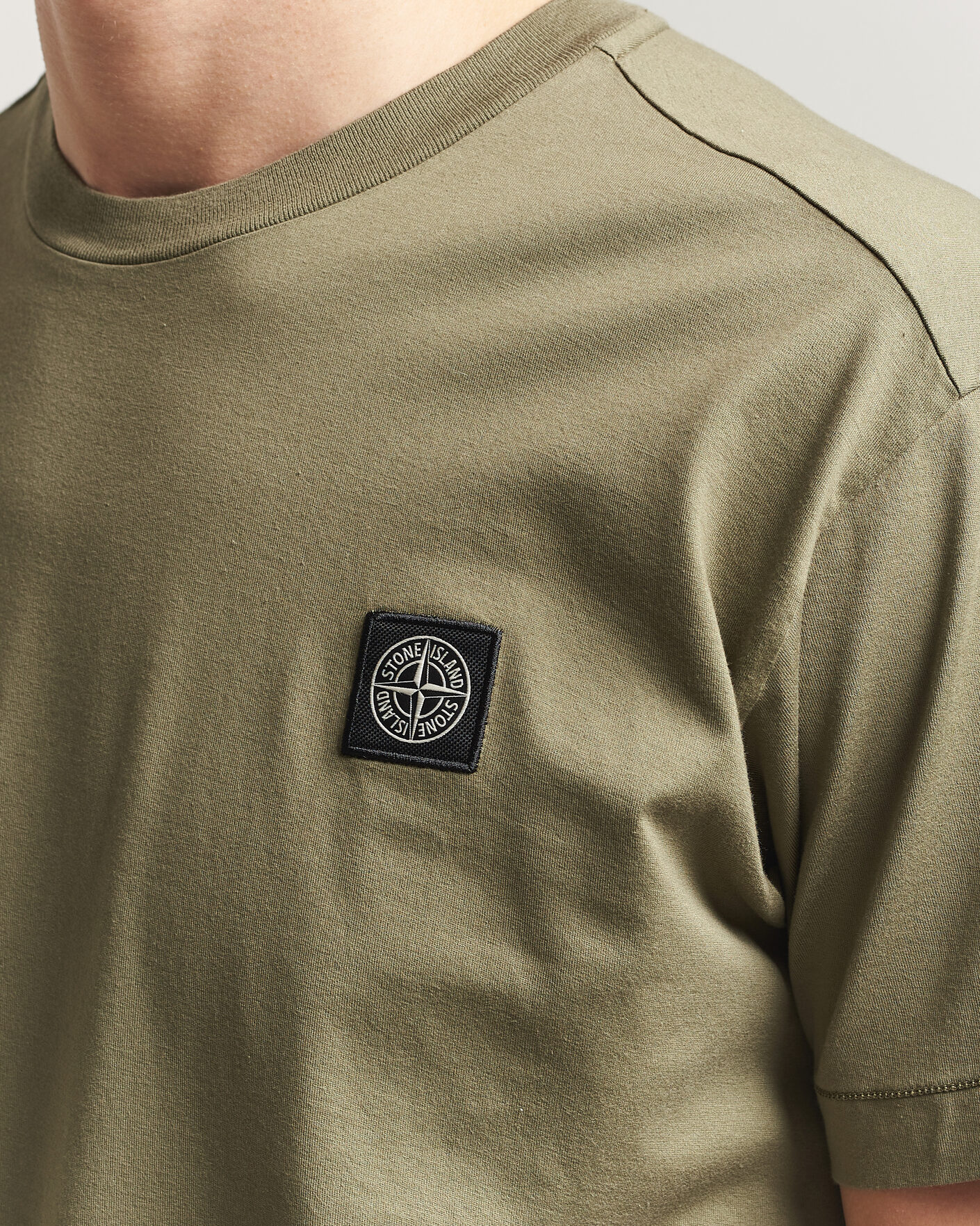 Herre | T-Shirts | Stone Island | Garment Dyed Cotton Jersey T-Shirt Military Green