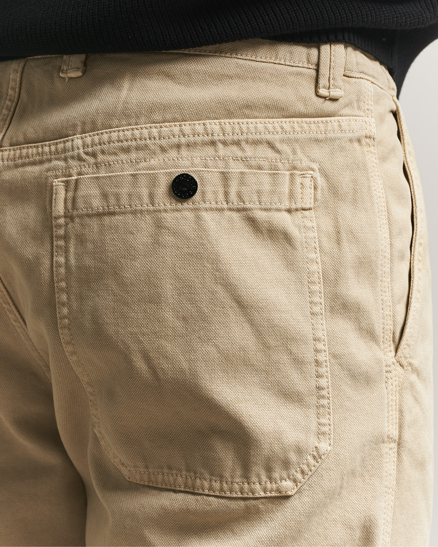 Herre | Bukser | Stone Island | Organic Panama Cotton Trousers Desert