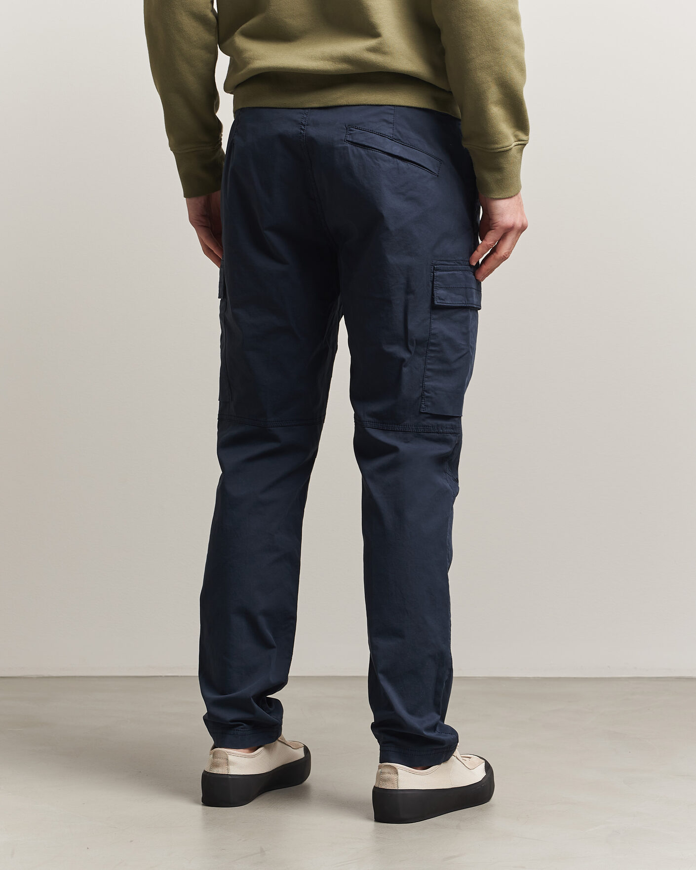 Herre | Bukser | Stone Island | Stretch Cotton Twill Cargo Trousers Navy