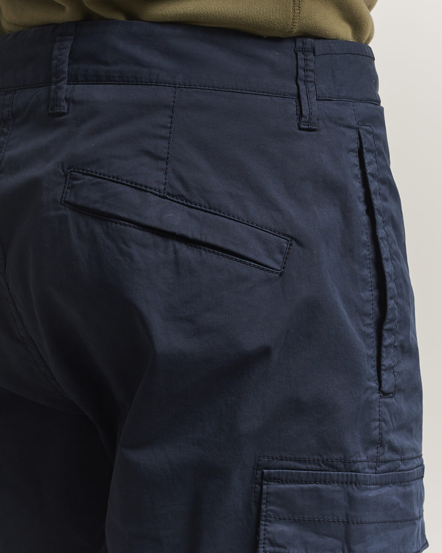 Herre | Bukser | Stone Island | Stretch Cotton Twill Cargo Trousers Navy