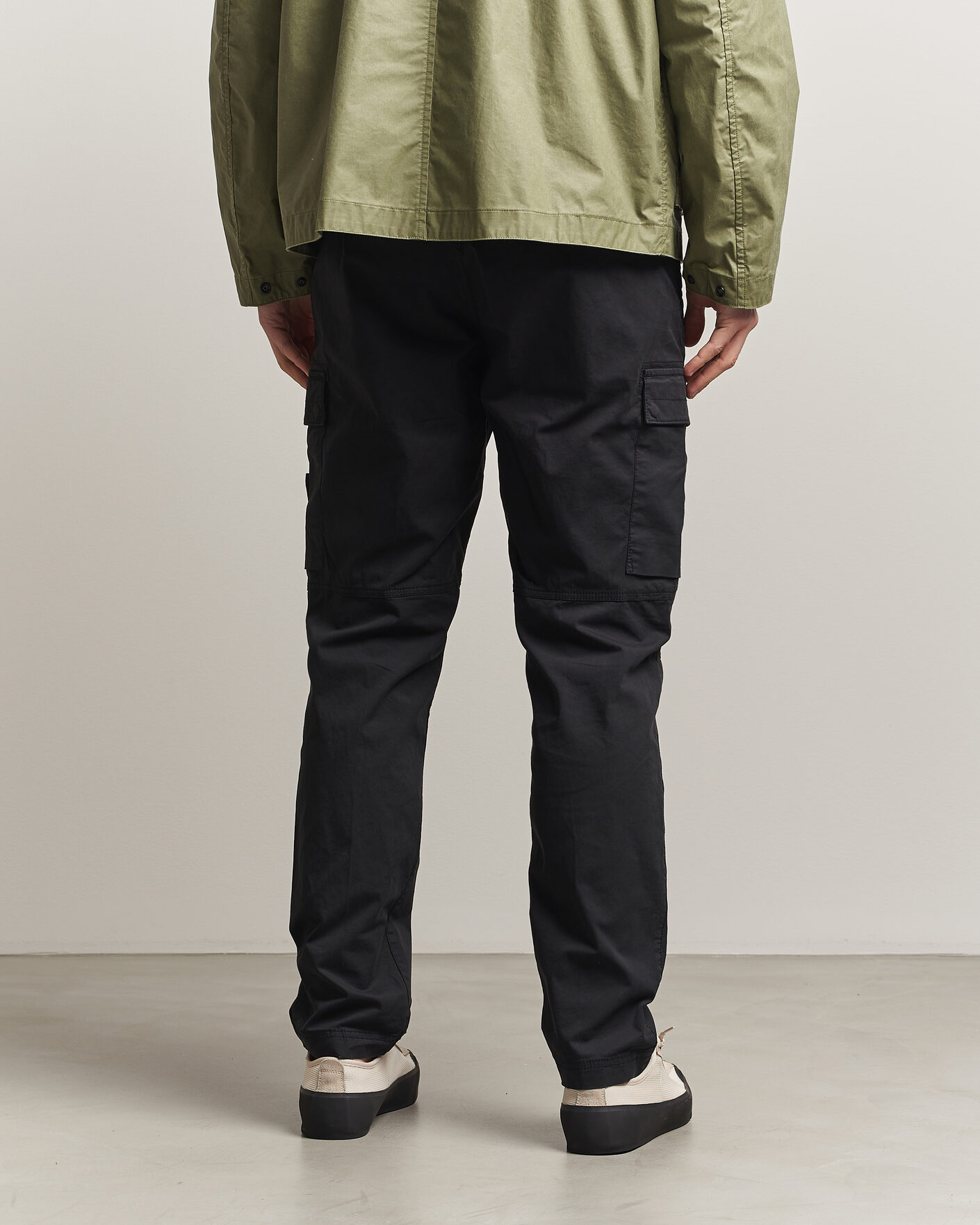 Herre | Bukser | Stone Island | Stretch Cotton Twill Cargo Trousers Black