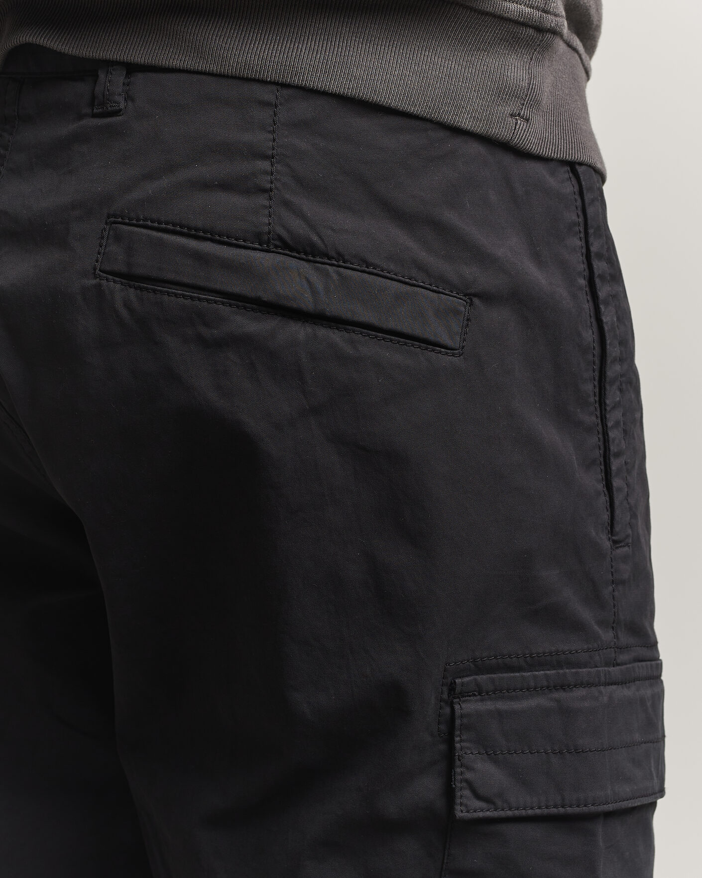 Herre | Bukser | Stone Island | Stretch Cotton Twill Cargo Trousers Black