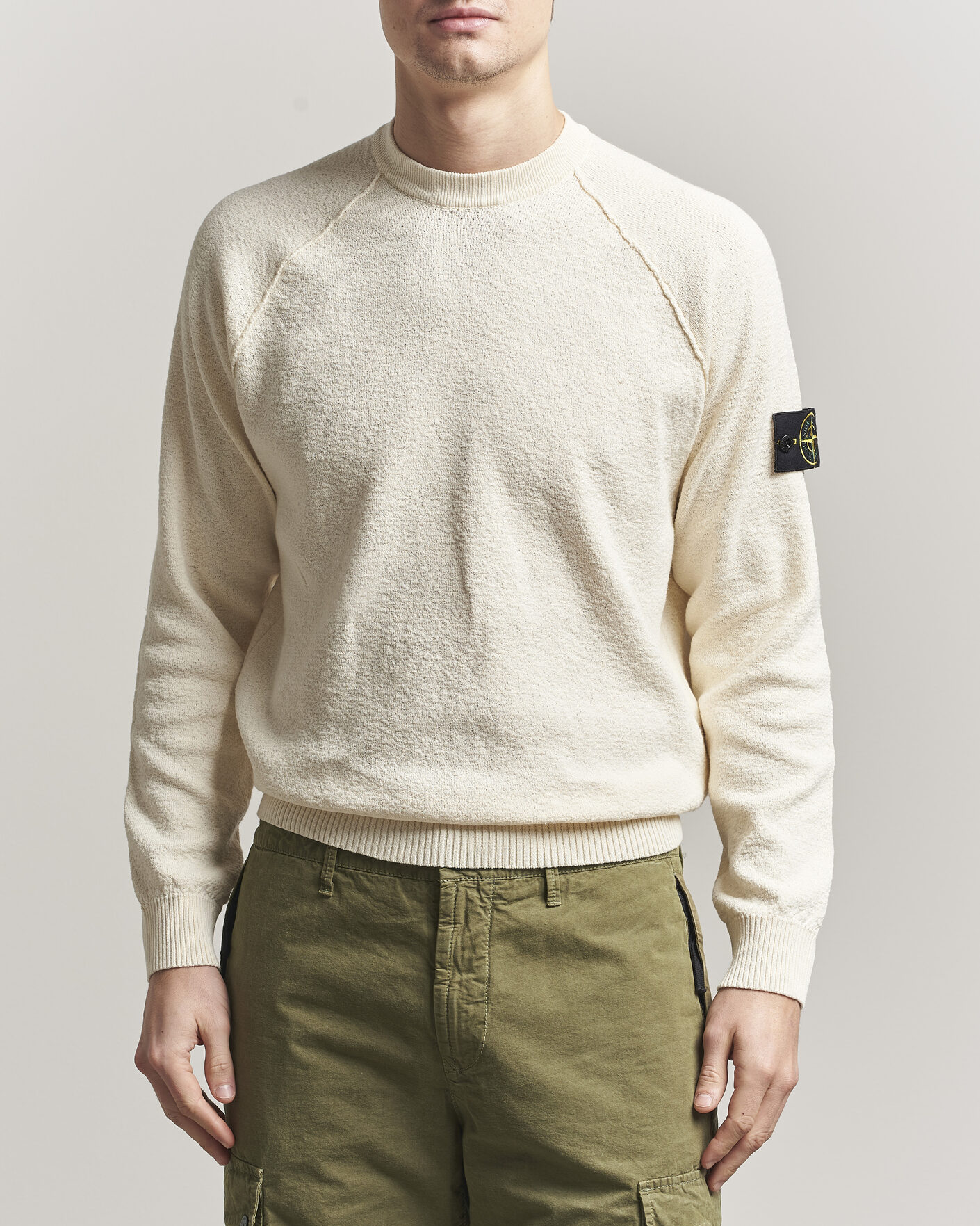 Herre | Trøjer | Stone Island | Raw Hand Organic Cotton Crewneck Ivory