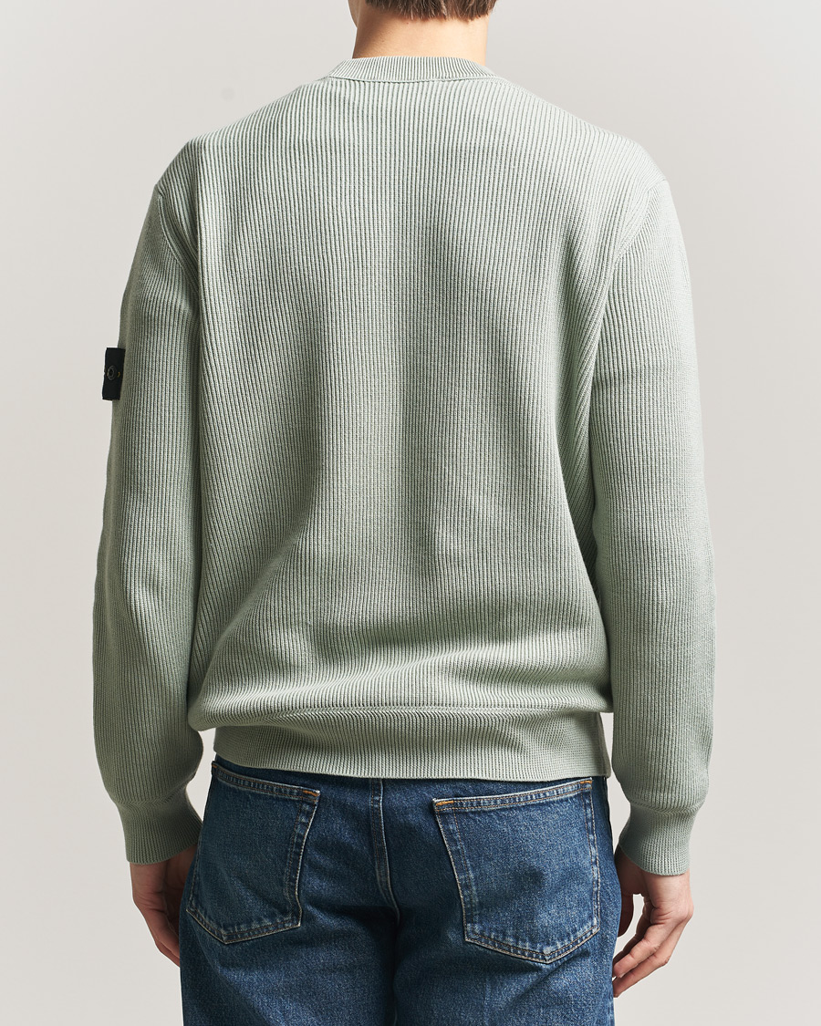 Herre | Trøjer | Stone Island | Ribbed Soft Organic Cotton Crewneck Sage
