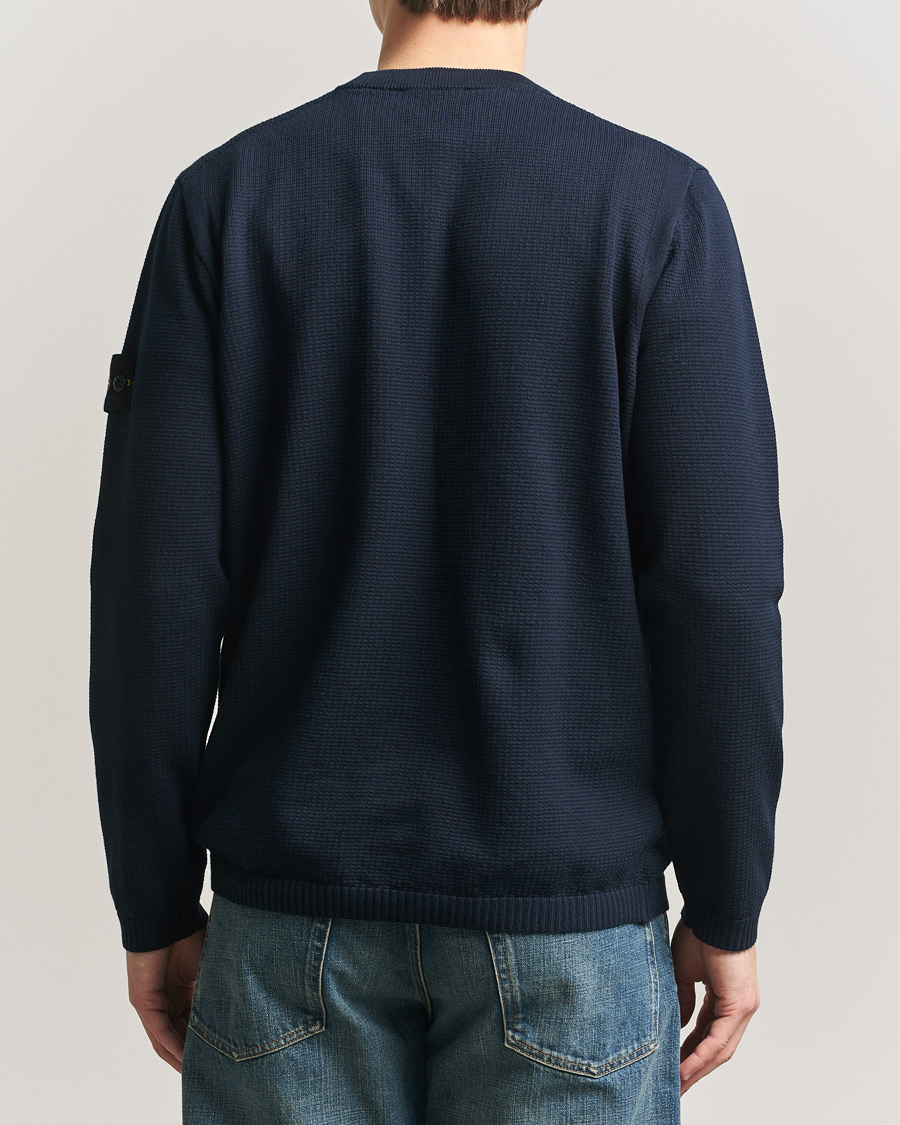 Herre | Trøjer | Stone Island | Micro Stitch Soft Organic Cotton Crewneck Navy