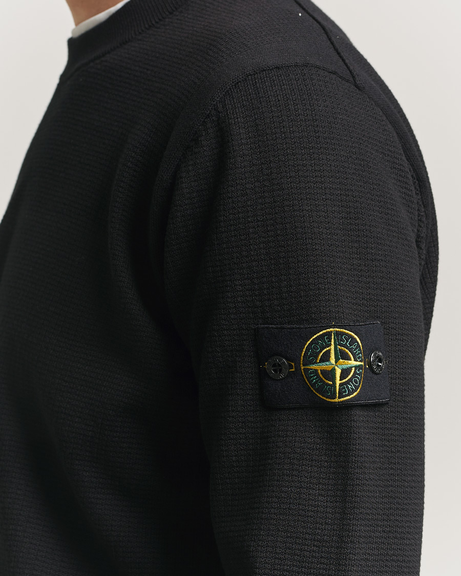 Herre | Trøjer | Stone Island | Micro Stitch Soft Organic Cotton Crewneck Black