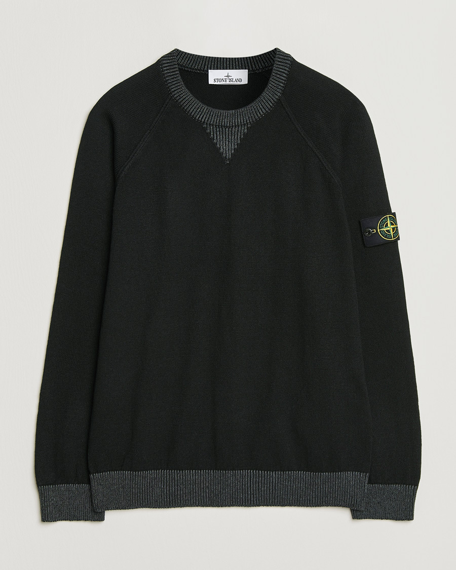 Herre | Trøjer | Stone Island | Raw Hand Organic Cotton Raglan Crewneck Black