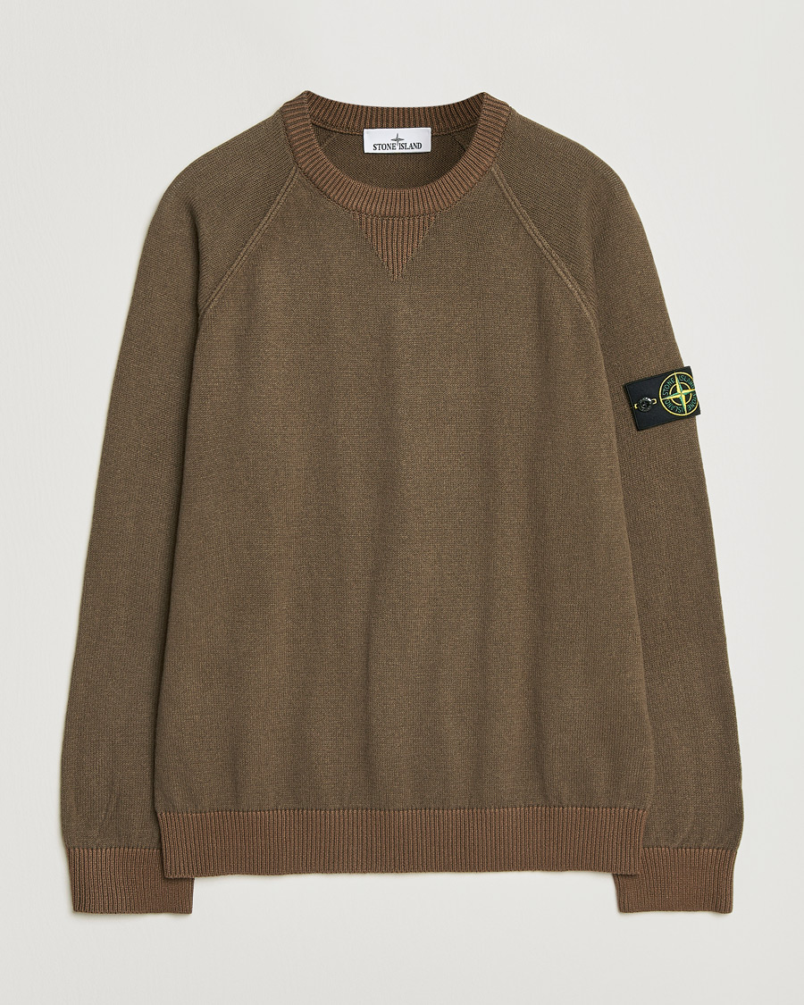 Herre | Trøjer | Stone Island | Raw Hand Organic Cotton Raglan Crewneck Umber
