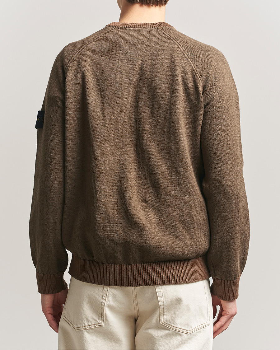 Herre | Trøjer | Stone Island | Raw Hand Organic Cotton Raglan Crewneck Umber