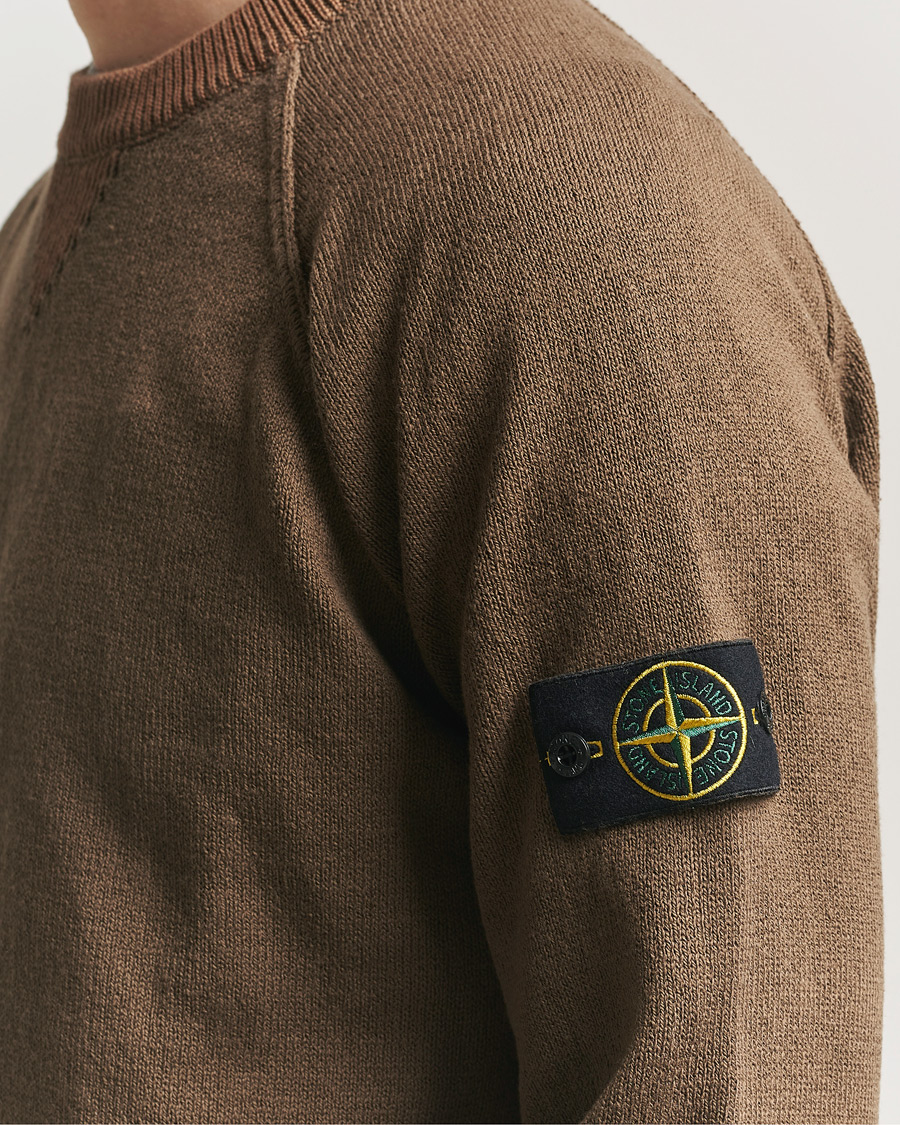 Herre | Trøjer | Stone Island | Raw Hand Organic Cotton Raglan Crewneck Umber