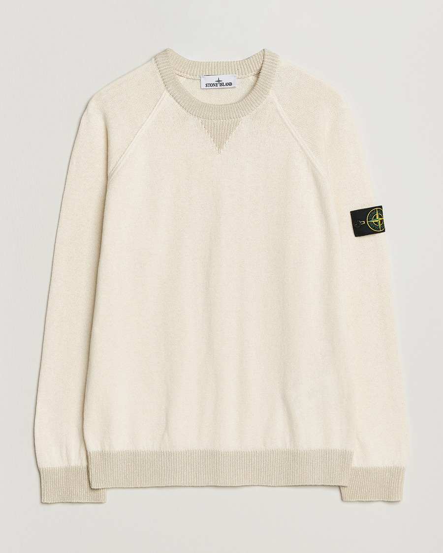 Herre | Trøjer | Stone Island | Raw Hand Organic Cotton Raglan Crewneck Ivory