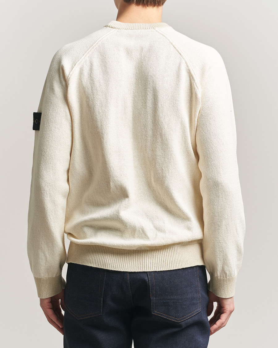 Herre | Trøjer | Stone Island | Raw Hand Organic Cotton Raglan Crewneck Ivory