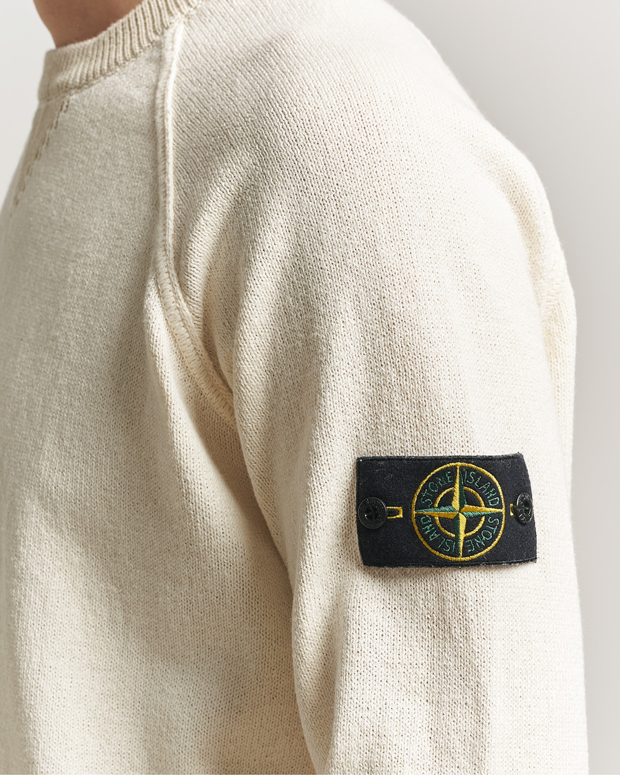 Herre | Trøjer | Stone Island | Raw Hand Organic Cotton Raglan Crewneck Ivory