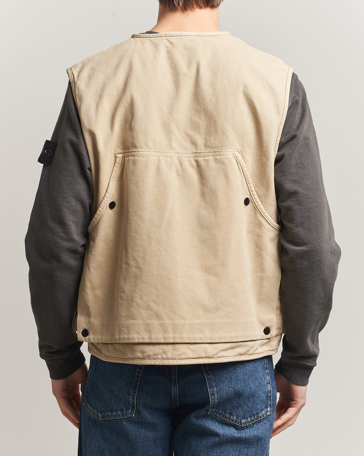 Herre | Veste | Stone Island | Organic Panama Cotton Padded Vest Desert