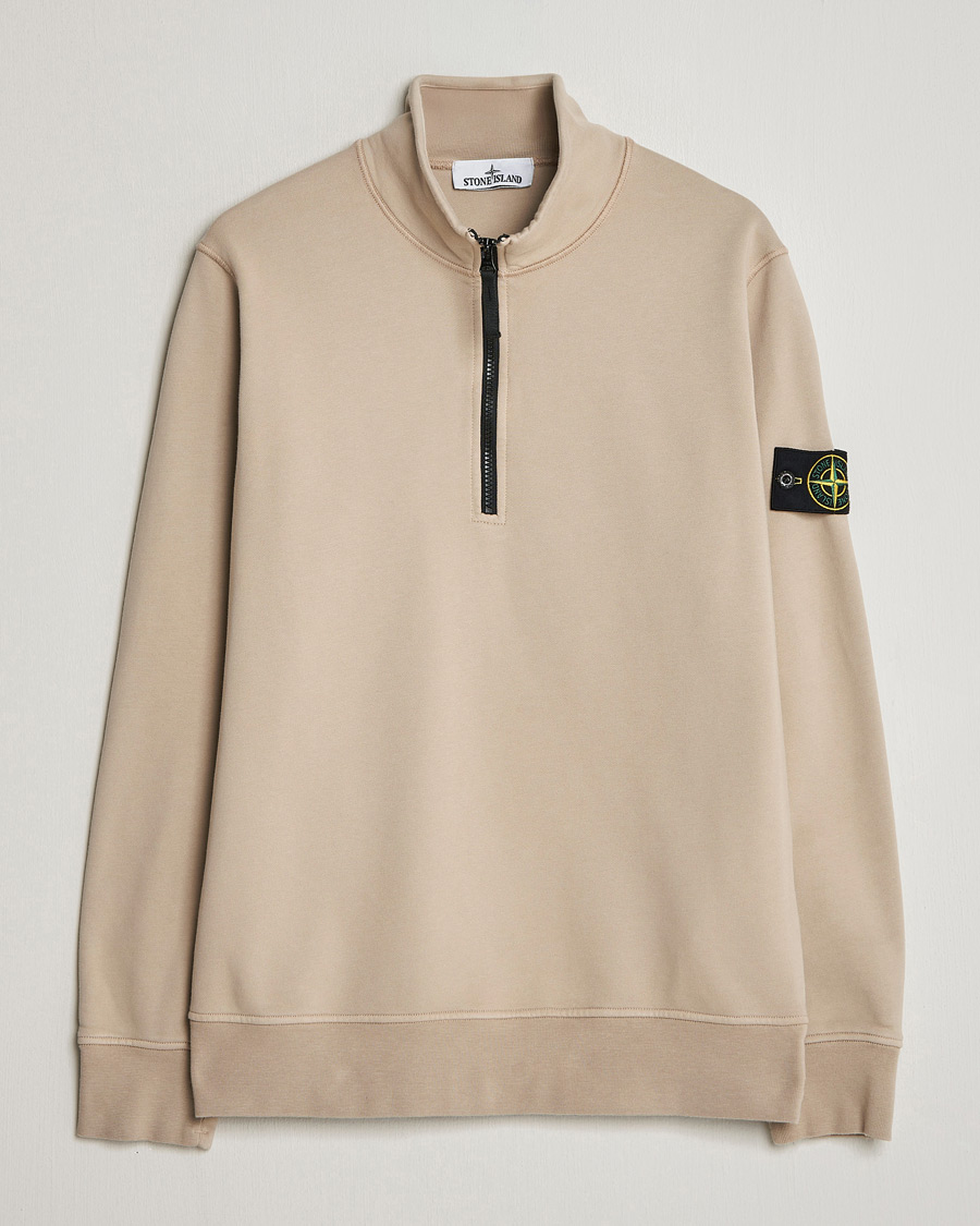Herre | Trøjer | Stone Island | Garment Dyed Fleece Half Zip Desert