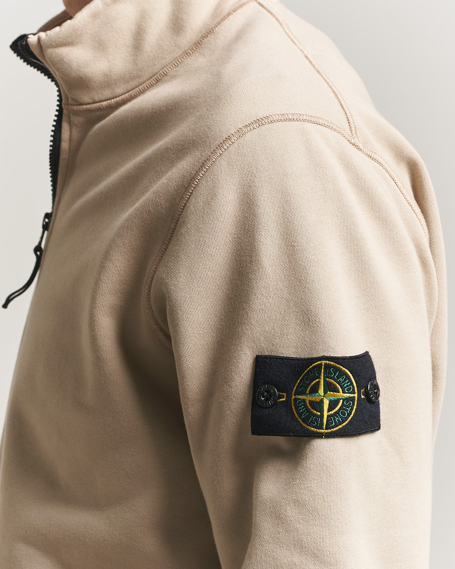 Herre | Trøjer | Stone Island | Garment Dyed Fleece Half Zip Desert