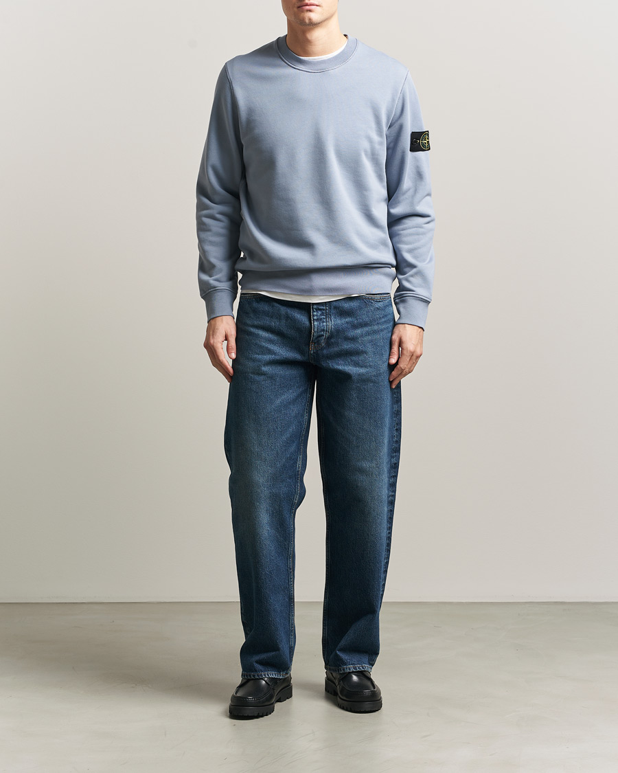 Herre | Trøjer | Stone Island | Garment Dyed Fleece Sweatshirt Dark Blue