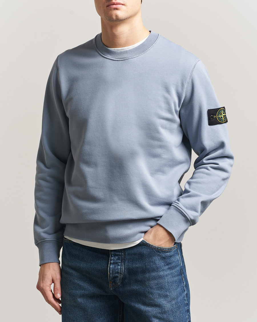 Herre | Trøjer | Stone Island | Garment Dyed Fleece Sweatshirt Dark Blue