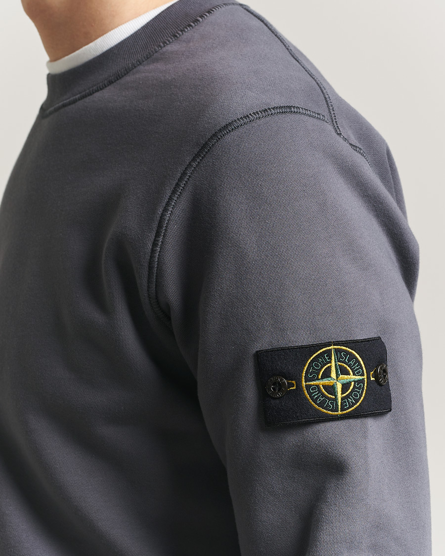 Herre | Trøjer | Stone Island | Garment Dyed Fleece Sweatshirt Blue/Grey