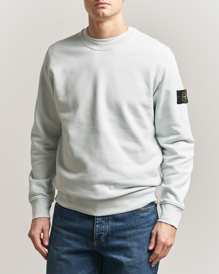 Herre | Trøjer | Stone Island | Garment Dyed Fleece Sweatshirt Sky Blue