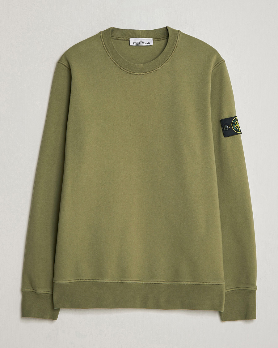 Herre | Trøjer | Stone Island | Garment Dyed Fleece Sweatshirt Military Green