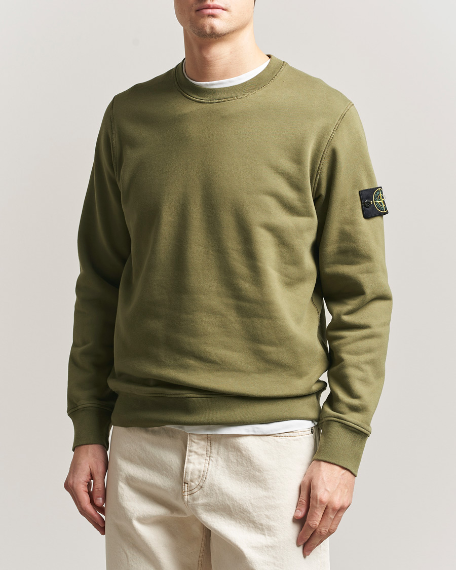 Herre | Trøjer | Stone Island | Garment Dyed Fleece Sweatshirt Military Green