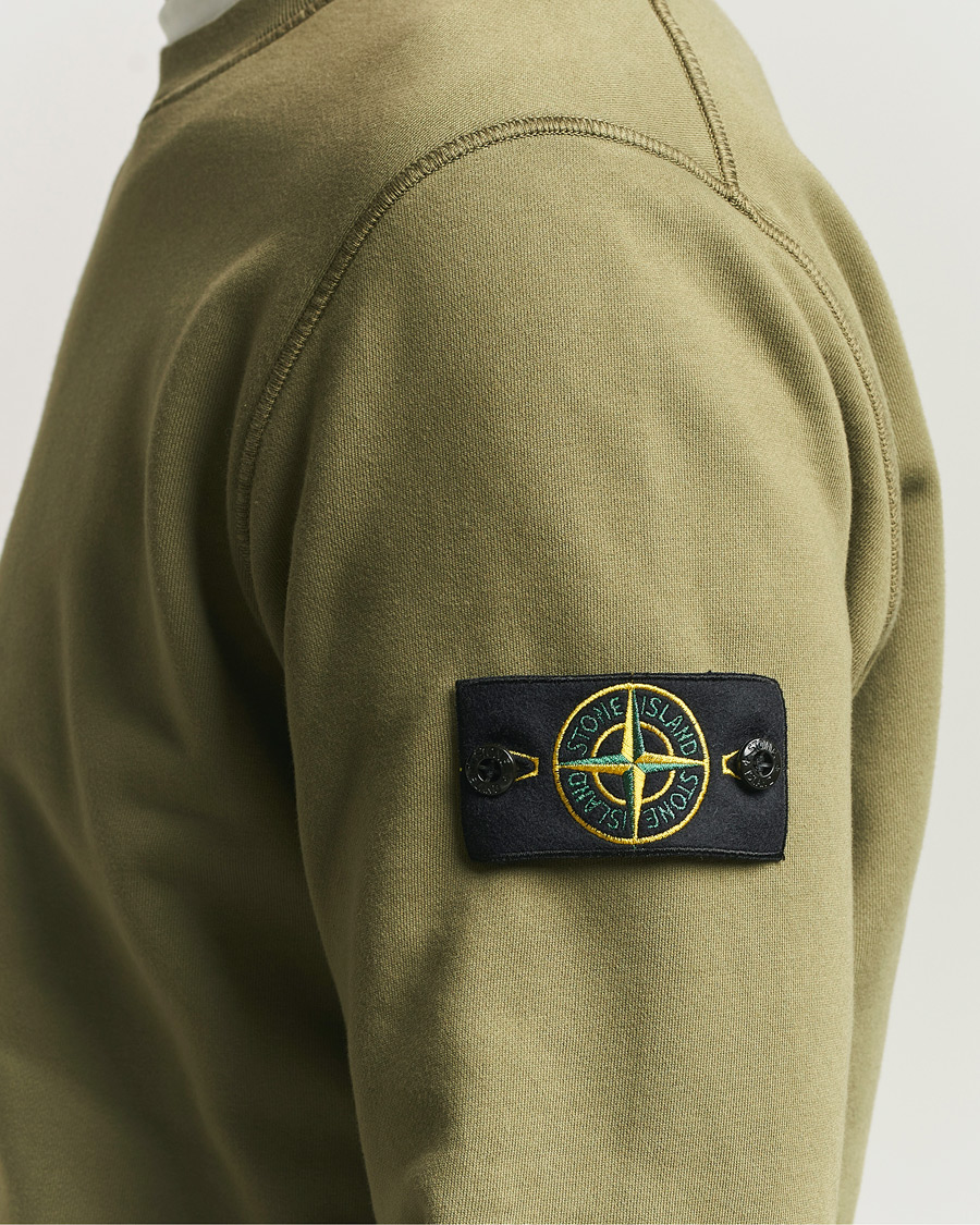 Herre | Trøjer | Stone Island | Garment Dyed Fleece Sweatshirt Military Green