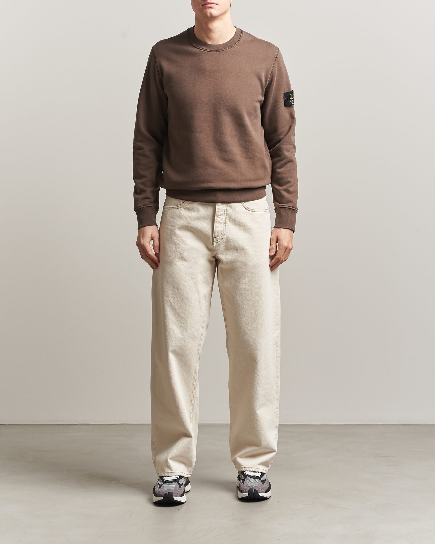 Herre | Trøjer | Stone Island | Garment Dyed Fleece Sweatshirt Umber