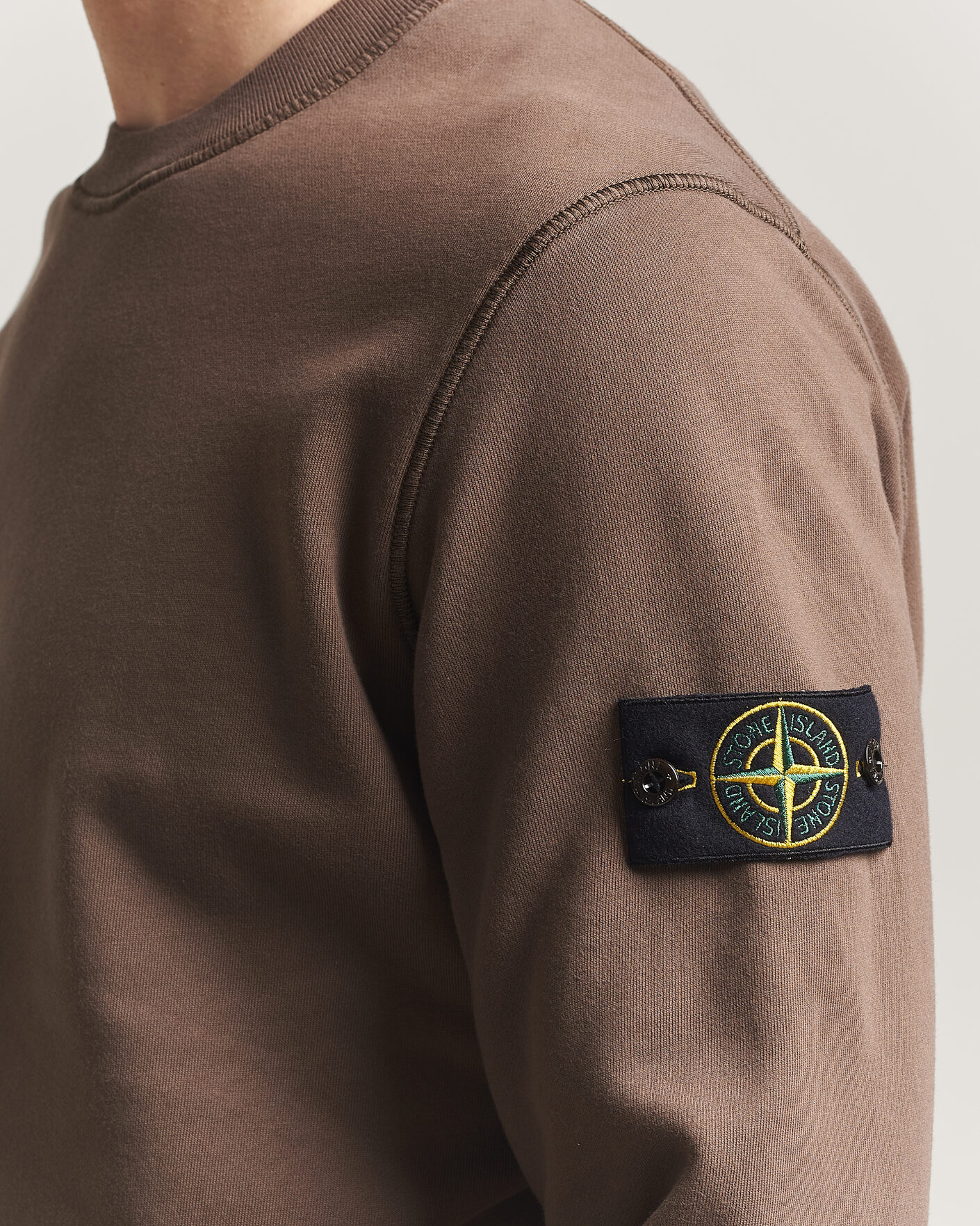 Herre | Trøjer | Stone Island | Garment Dyed Fleece Sweatshirt Umber