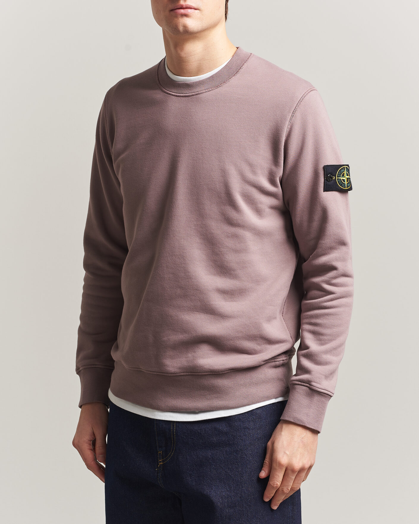 Herre | Trøjer | Stone Island | Garment Dyed Fleece Sweatshirt Purple Grey