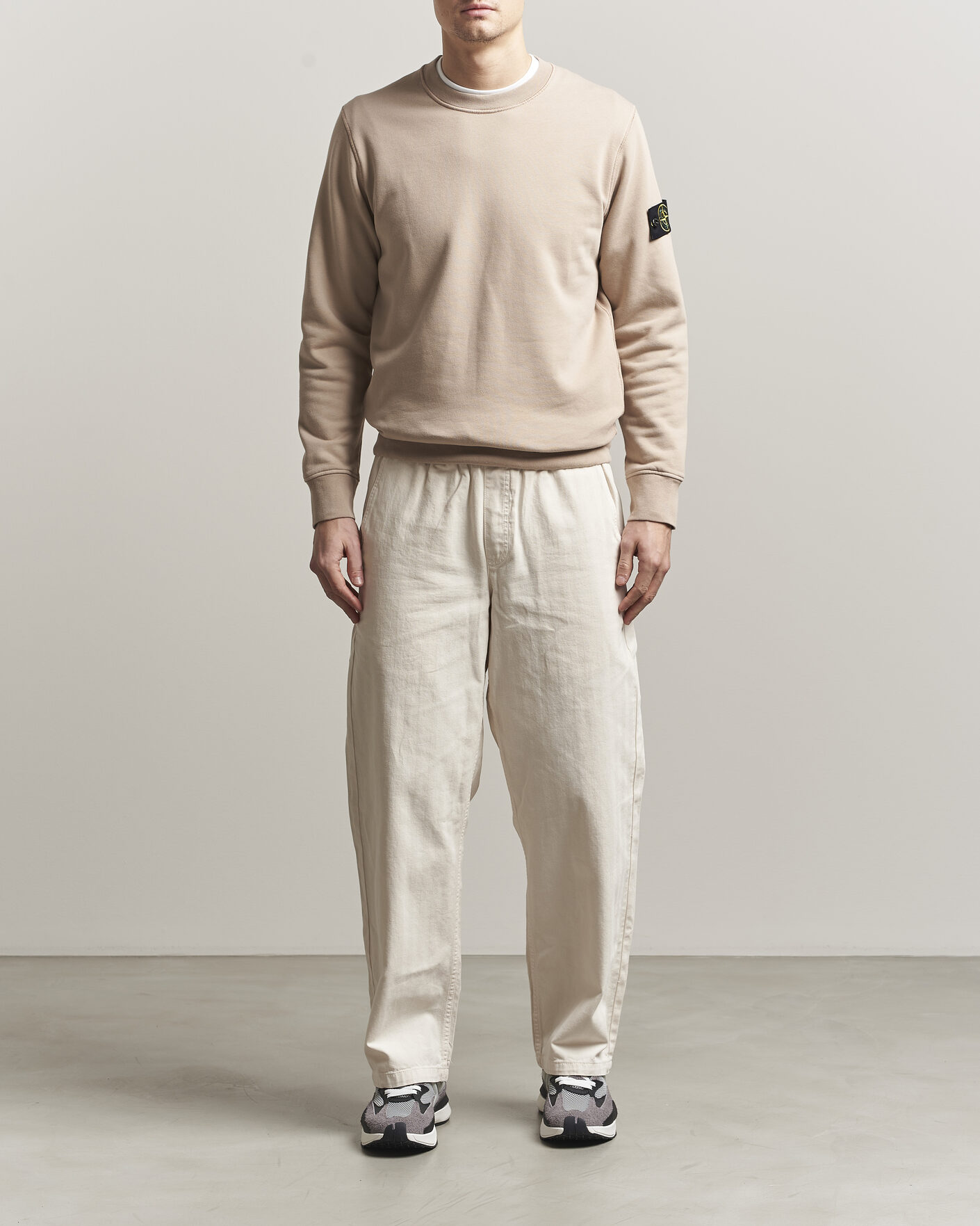 Herre | Trøjer | Stone Island | Garment Dyed Fleece Sweatshirt Desert