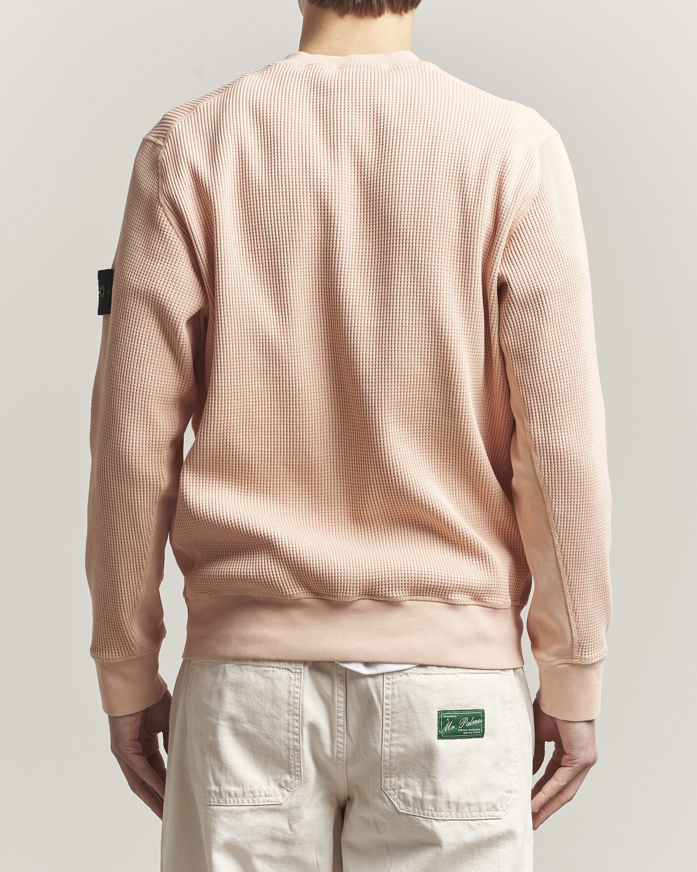 Herre | Trøjer | Stone Island | Organic Cotton Waffle Fleece Sweatshirt Plaster Pink