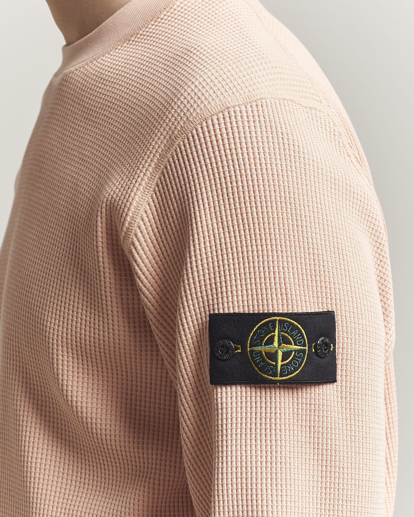 Herre | Trøjer | Stone Island | Organic Cotton Waffle Fleece Sweatshirt Plaster Pink