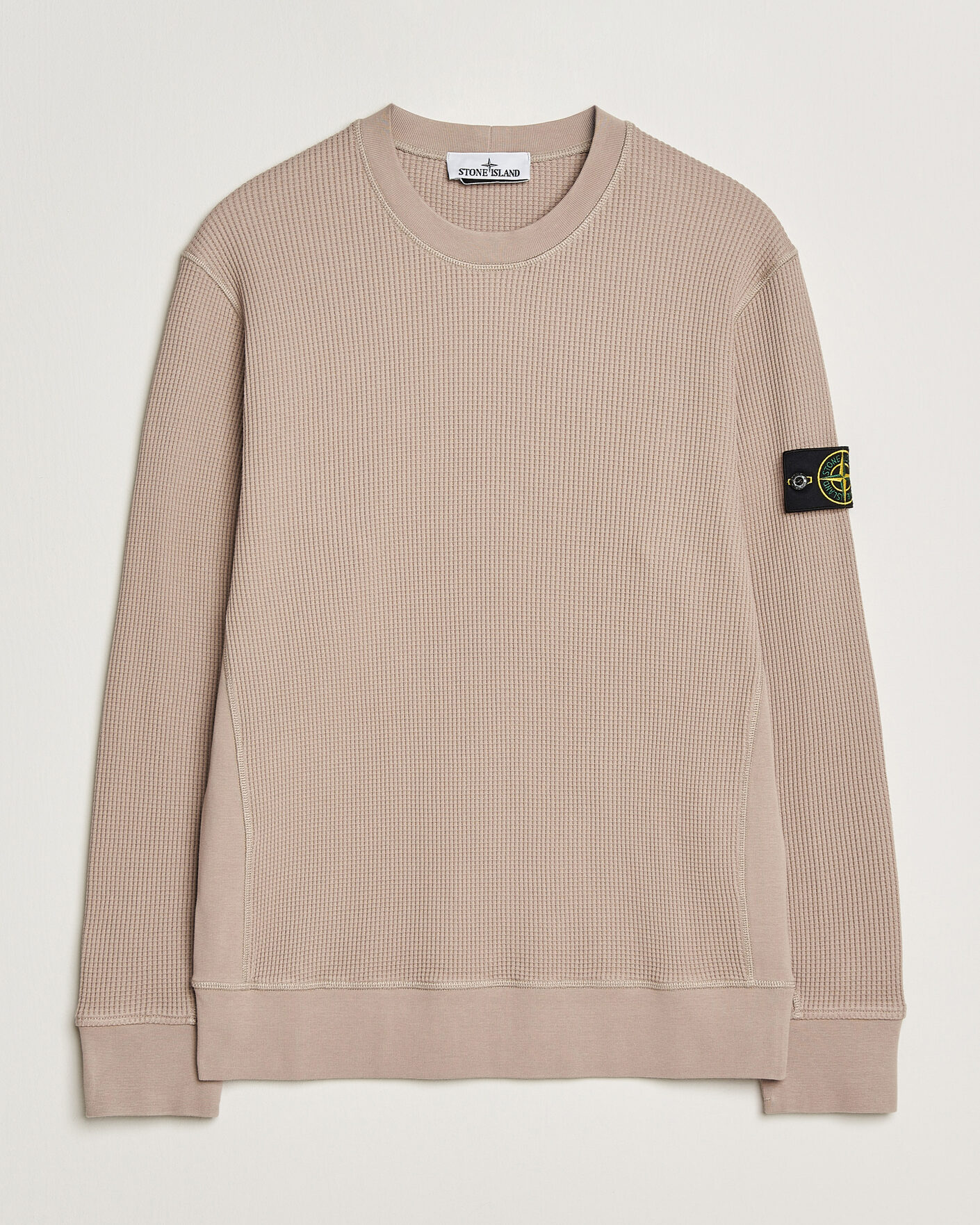 Herre | Trøjer | Stone Island | Organic Cotton Waffle Fleece Sweatshirt Desert