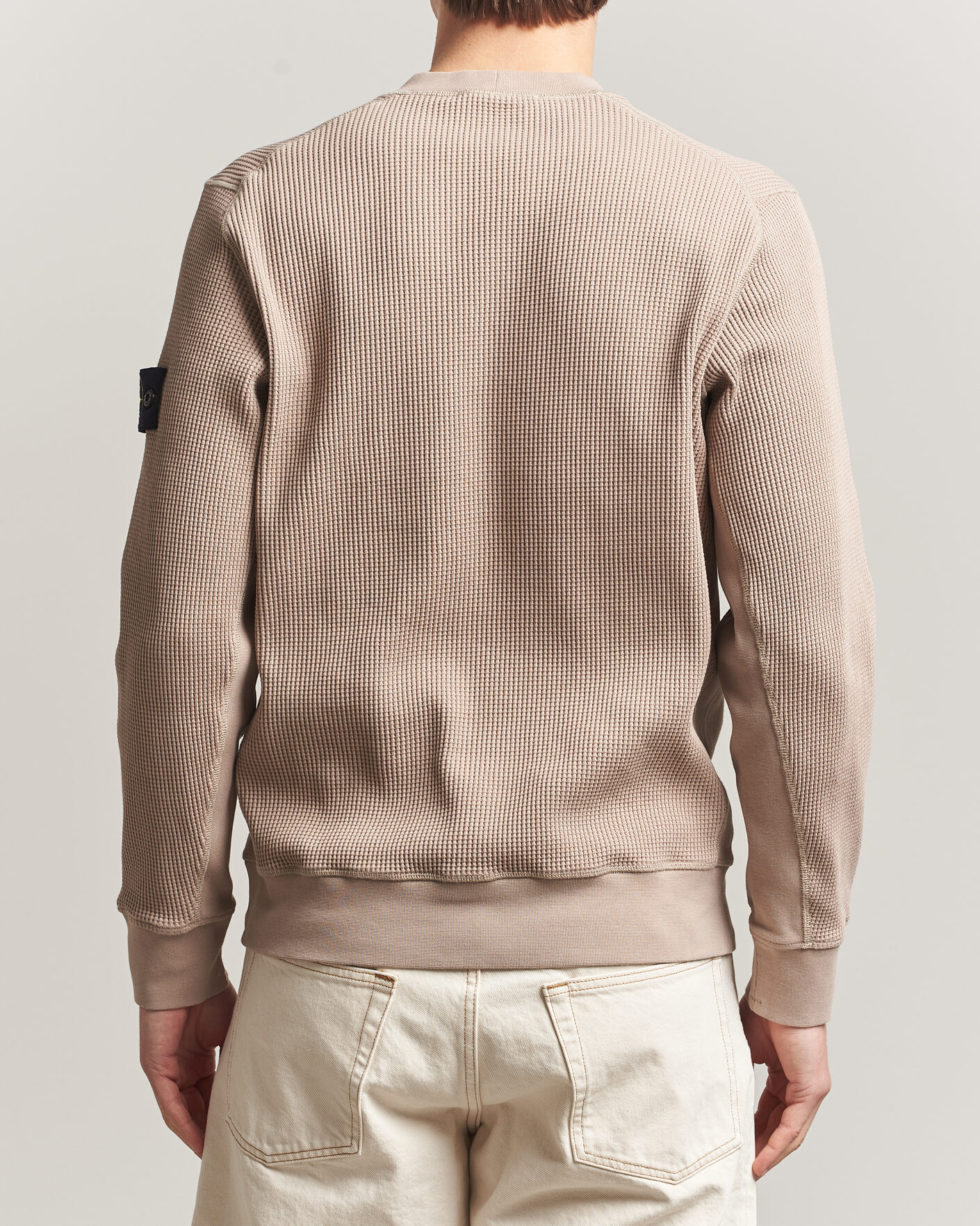 Herre | Trøjer | Stone Island | Organic Cotton Waffle Fleece Sweatshirt Desert